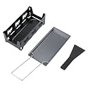 Mini Tea Light Raclette Set Foldable Portable Cheese Pan for Indoor Outdoor BBQ Non-Stick Carbon Steel Baking Tray with Spatula 7.28 x 3.62 Inch