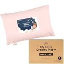 Mini Toddler Pillow with Pillowcase, 9x13 My Dreamy Pillow, Mist Pink