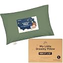Mini Toddler Pillow with Pillowcase, 9x13 My Dreamy Pillow, Jungle Green