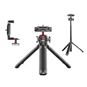 Mini Tripod for Camera and Phone Extendable - MT-41 DSLR Small Tripod Smartphone Selfie Stick with Cold Shoe, 4 Levels Adjustment 360°Ball Head Portable Vlogging Tripod Compatible for iPhone ZV1 M50