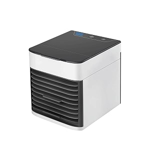 mini wall mounted air cooler with digital display amp remote control  portable cooling fan for bedroom office amp home  low noise energy saving personal air conditioner