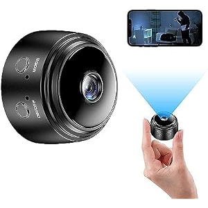 mini wireless wifi spy camera hidden for home high hd focus spy magnet mini live stream night vision ip wireless 1080p audio video hidden indoor outdoor camera for home amp office monitor -black