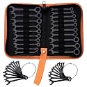Mini Wrench Set Metric and SAE 20 PCS, 4-11mm &amp; 5/32"-7/16", Black