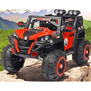 miniature mart big size  4x4 battery operated electric ride on jeep for kids drive 110 years  motor for steering  remote control  suspensions  jumbo driving car  birthday gifts