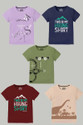 Minibot Baby Boys Printed Pure Cotton Regular