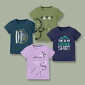 Minibot Boys Printed Pure Cotton Regular T