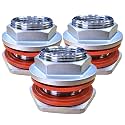 MiniBrew 1/2” NPT EZ Seal Weldless Bulkhead with Buna-N Gaskets for Homebrewing (Pack of 3)