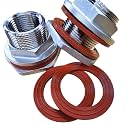 MiniBrew 3/4” NPT EZ Seal Weldless Bulkhead with Buna-N Gaskets for Homebrewing (Pack of 6)