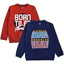 minicult Boy's &amp; Girl's Cotton Round Neck Sweatshirt for Light Winters