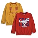 minicult Boy's &amp; Girl's Cotton Round Neck Sweatshirt for Light Winters