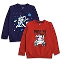 minicult Boy's &amp; Girl's Cotton Round Neck Sweatshirt for Light Winters