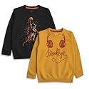minicult Boy's &amp; Girl's Cotton Round Neck Sweatshirt for Light Winters