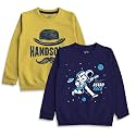 minicult Boy's &amp; Girl's Cotton Round Neck Sweatshirt for Light Winters