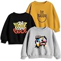minicult Boy's &amp; Girl's Cotton Round Neck Sweatshirt for Light Winters