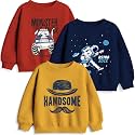 minicult Boy's &amp; Girl's Cotton Round Neck Sweatshirt for Light Winters
