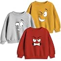 minicult Boy's &amp; Girl's Cotton Round Neck Sweatshirt for Light Winters