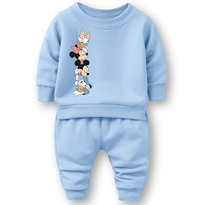 minicult mickey cotton kids coords matching tshirt and pant set with character print pack of 1