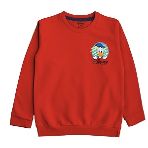 minicult disney mickey mouse and friends regular fit character printed full sleeve sweatshirt for boys and girlsred a40pack of 1