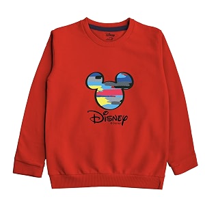 minicult disney mickey mouse and friends regular fit character printed full sleeve sweatshirt for boys and girlsred a40pack of 1