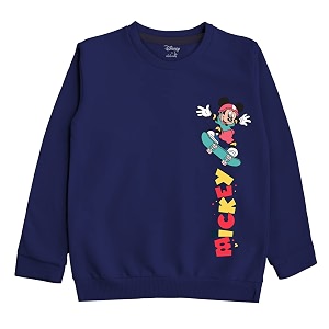 minicult disney mickey mouse and friends regular fit character printed full sleeve sweatshirt for boys and girlsred a40pack of 1