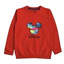 minicult Disney Mickey Mouse and Friends Regular Fit Character Printed Full Sleeve Sweatshirt for Boys and Girls(Red a40)(Pack of 1)