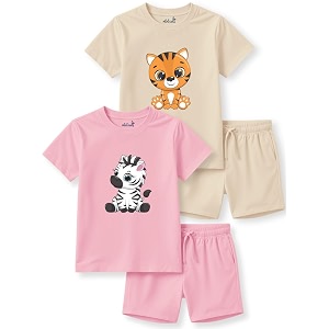 minicult kids Kids Cotton Shorts and Matching