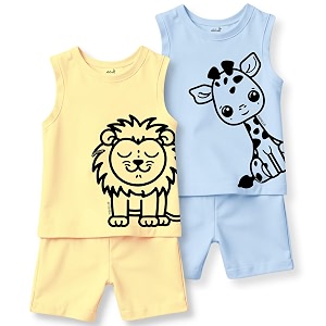 minicult kids Kids Cotton Shorts and Matching