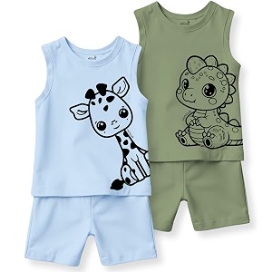 minicult kids Kids Cotton Shorts and Matching