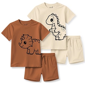 minicult kids Kids Cotton Shorts and Matching