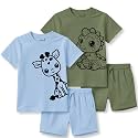 minicult kids Kids Cotton Shorts and Matching Tshirt Coord clothing set with Cute Prints Clothing Set (200gsm Cotton Fabric)(pack of 2)