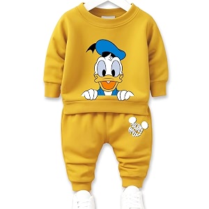 minicult mickey cotton kids coords matching tshirt and pant set with character print pack of 1