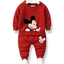 minicult Mickey cotton Kids Coords matching Tshirt and pant set with character print (Pack of 1)