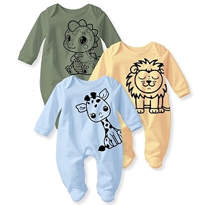 minicult Set of Cotton Unisex Front Open