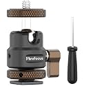 MINIFOCUS Mini Ball Head, Metal Tripod Ballhead with 1/4" Cold Shoe Adapter, 360° Swivel 125° Tilt Ball Heads for Camera, Camcorder, Phone Holder, Max Load 11lb