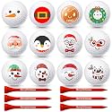 MiniInflat 18 Pcs Golf Balls Gifts Set for Dad 12 Funny Humor Golf Balls and 6 Tees for Men Women Coworkers Employees Golfers Birthday Retirement Christmas Holiday Party Favors