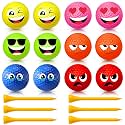 MiniInflat 18 Pcs Golf Balls Gifts Set for Dad 12 Funny Humor Golf Balls and 6 Tees for Men Women Coworkers Employees Golfers Birthday Retirement Christmas Holiday Party Favors