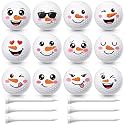 MiniInflat 18 Pcs Golf Balls Gifts Set for Dad 12 Funny Humor Golf Balls and 6 Tees for Men Women Coworkers Employees Golfers Birthday Retirement Christmas Holiday Party Favors