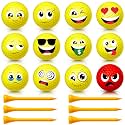 MiniInflat 18 Pcs Golf Balls Gifts Set for Dad 12 Funny Humor Golf Balls and 6 Tees for Men Women Coworkers Employees Golfers Birthday Retirement Christmas Holiday Party Favors