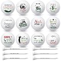 MiniInflat 18 Pcs Golf Balls Gifts Set for Dad 12 Funny Humor Golf Balls and 6 Tees for Men Women Coworkers Employees Golfers Birthday Retirement Christmas Holiday Party Favors