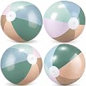 MiniInflat 4 Pack Pastel Beach Balls,6-Color Morandi,24 Inch