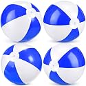 MiniInflat 4 Pack Pastel Beach Balls,Blue & White,16 Inch