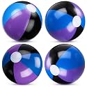 MiniInflat 4 Pack Pastel Beach Balls,Neon Gaming Color,16 Inch