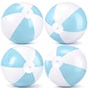 MiniInflat 4 Pack Pastel Beach Balls,Macaron Blue,16 Inch