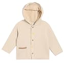 miniklub Baby Boys Hooded Full Sleeves Knitted Cotton Jacket, Pack of 1, Beige (0-3M)