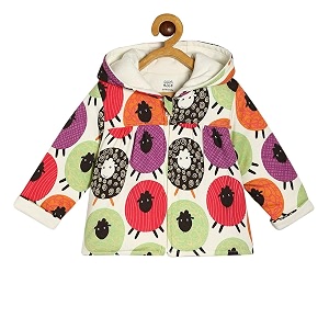 miniklub Baby Hooded Full Sleeve Knitted Cotton