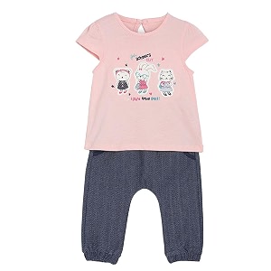 miniklub Baby Round Neck Short Sleeve Knitted