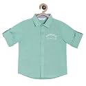 miniklub Boys White Regular Fit Printed Casual Shirt