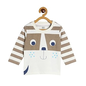 miniklub Boys Typography Printed Round Neck Long