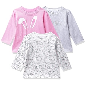 miniklub Girls Grey Printed Pure Cotton Top
