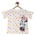 miniklub Girls Off-White Printed Pure Cotton Top